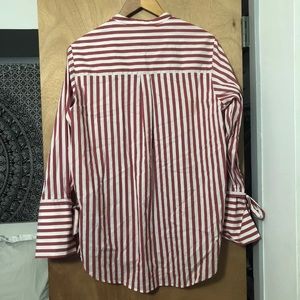 Red Button Down Blouse